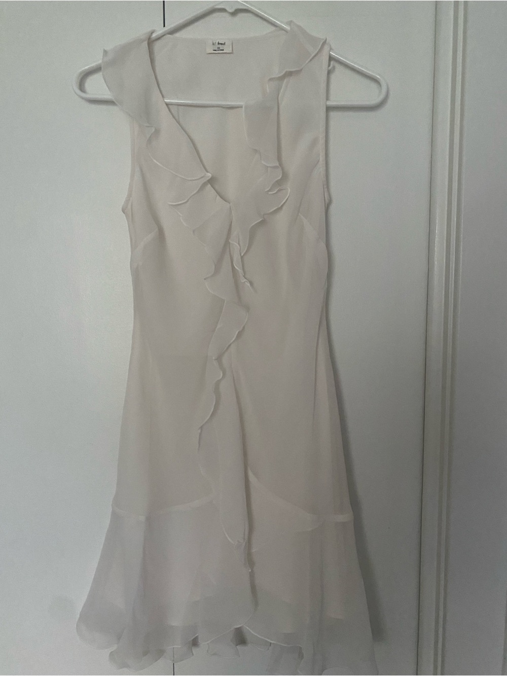 NWOT Aritzia Wilfred Hera Chiffon Ruffle Mini Dress